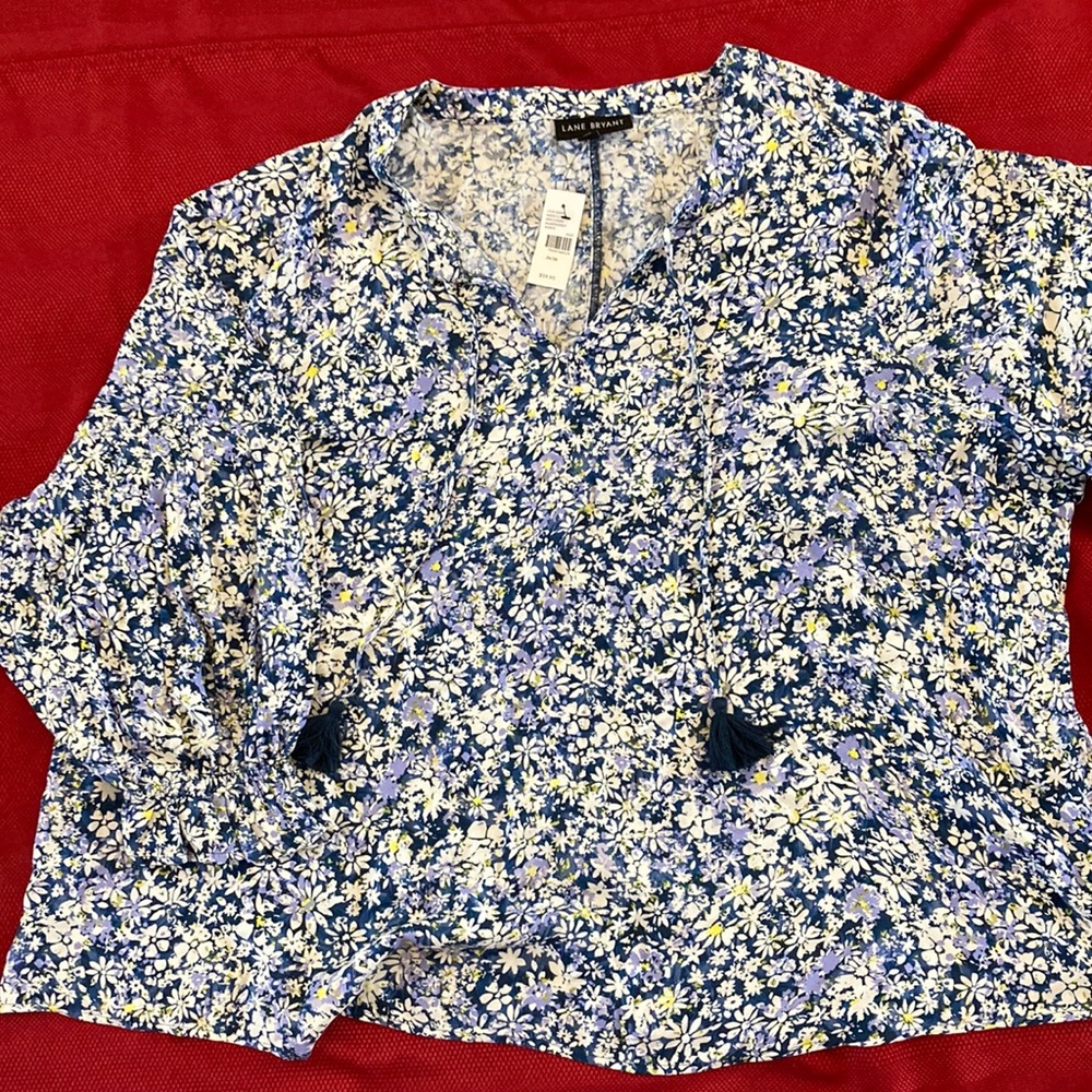 New Lane Bryant Floral Blouse Top